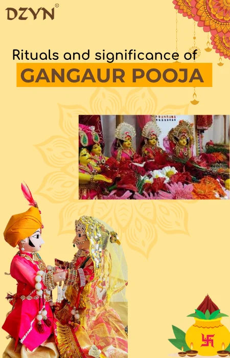 Rituals and significance of Gangaur Pooja - decorated Gauri and Isar idols