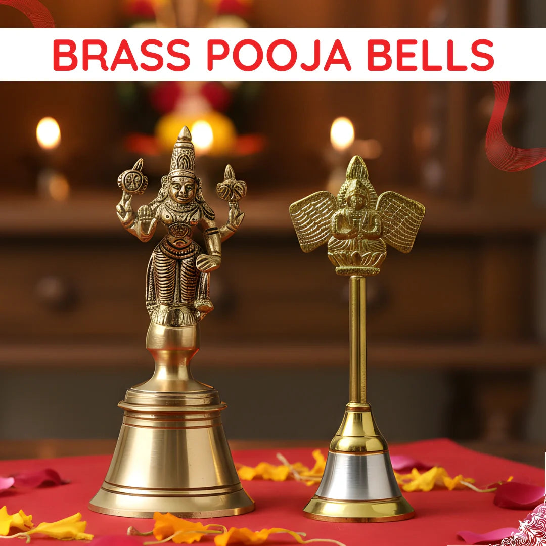 brass pooja bell collection image
