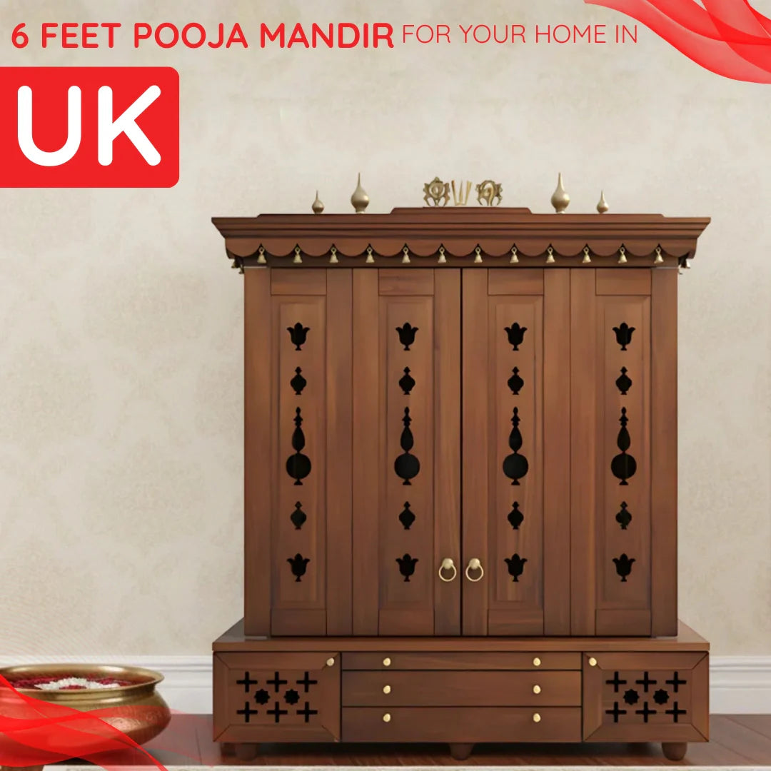 6 Feet Pooja Mandir in UK image