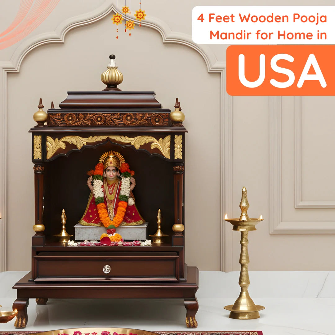 4 Feet Pooja Mandir in USA image