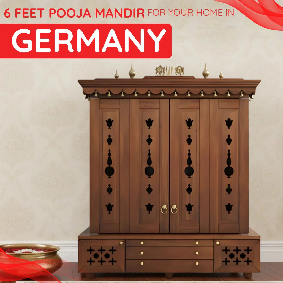 6 Feet Pooja Mandir in Germany banner