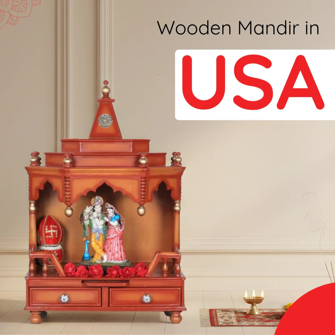 Wooden Mandir in USA image