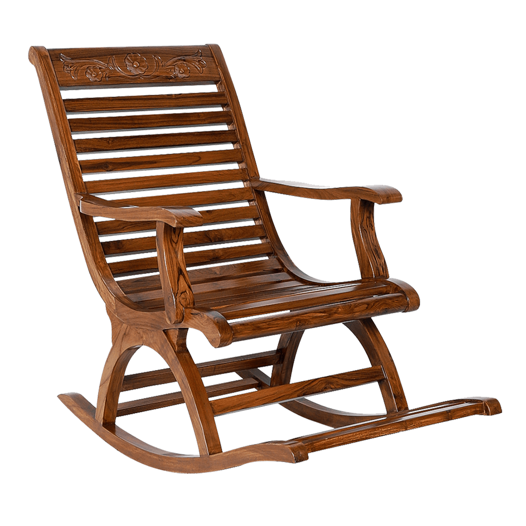 Aldin Teak Wood Rocking Chair (Natural Teak)