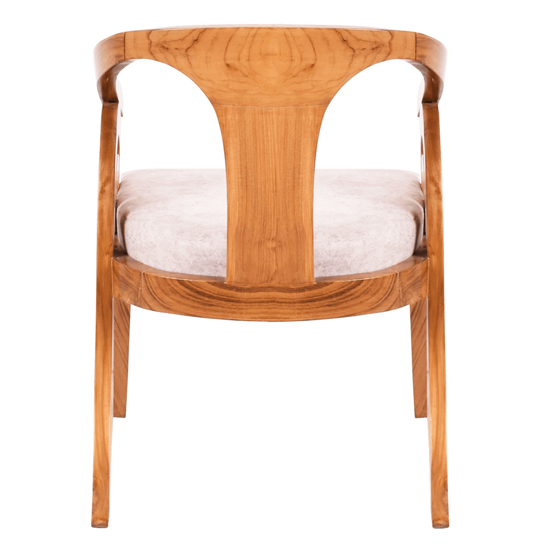Arlaxa Teak Wood Arm Chair (Teak Beige)
