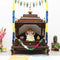 Aaradhana Large Floor Rested Pooja Mandir (Brown Gold) lifestyle view