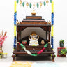 Aaradhana Large Floor Rested Pooja Mandir (Brown Gold)