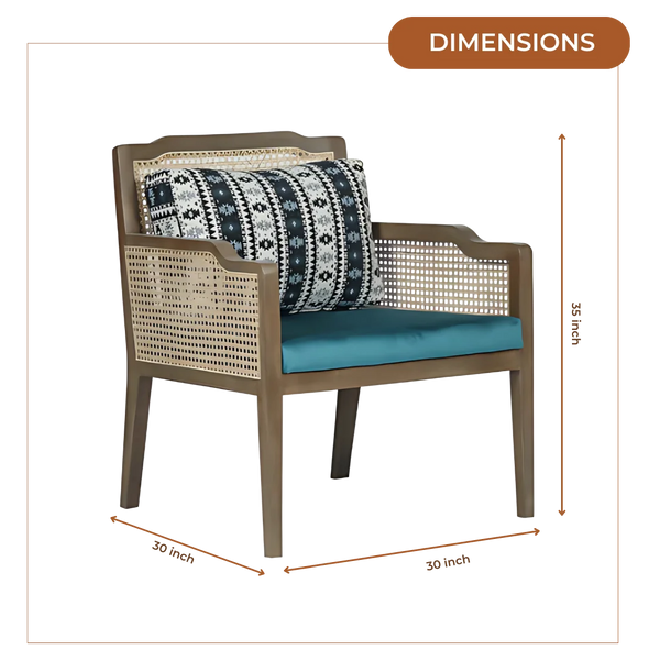 Aarika Teak Wood Lounge Chair (Teak)
Dimensions
