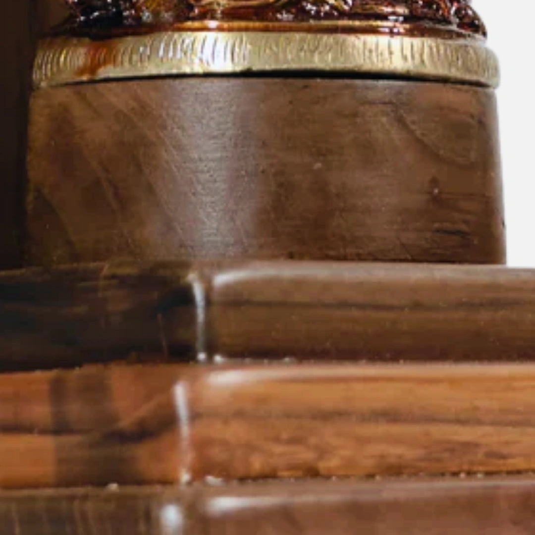 Aarsh Teak Wood Mandir Teak close view image