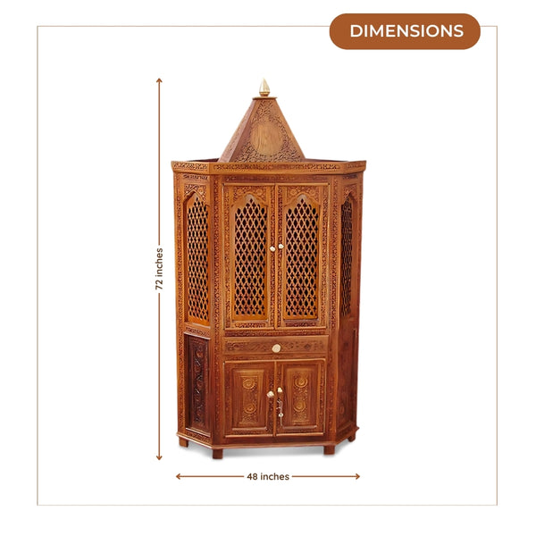 Achyuta Teak Wood Mandap (Teak) dimensions