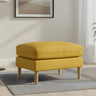 Aeris Teak Wood Ottoman Stool (Yellow)