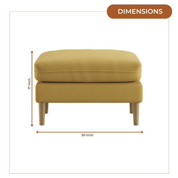 Aeris Teak Wood Ottoman Stool dimensions