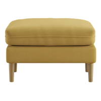 Aeris Teak Wood Ottoman Stool front view