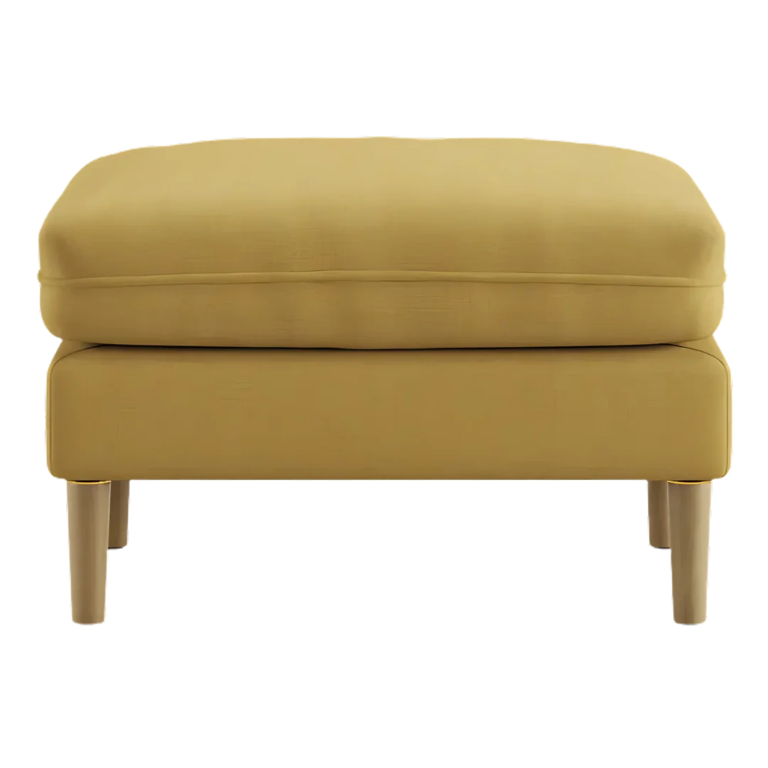 Aeris Teak Wood Ottoman Stool front view