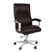 Affarista Big & Tall Executive Office Chair (Brown) Side Angle