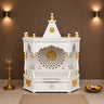 Aikyam Wall Mount Pooja Mandir without Door (White Gold)
