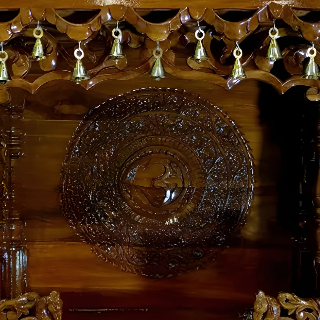 Aishani Teak Wood Mandir (Brown) zoom view