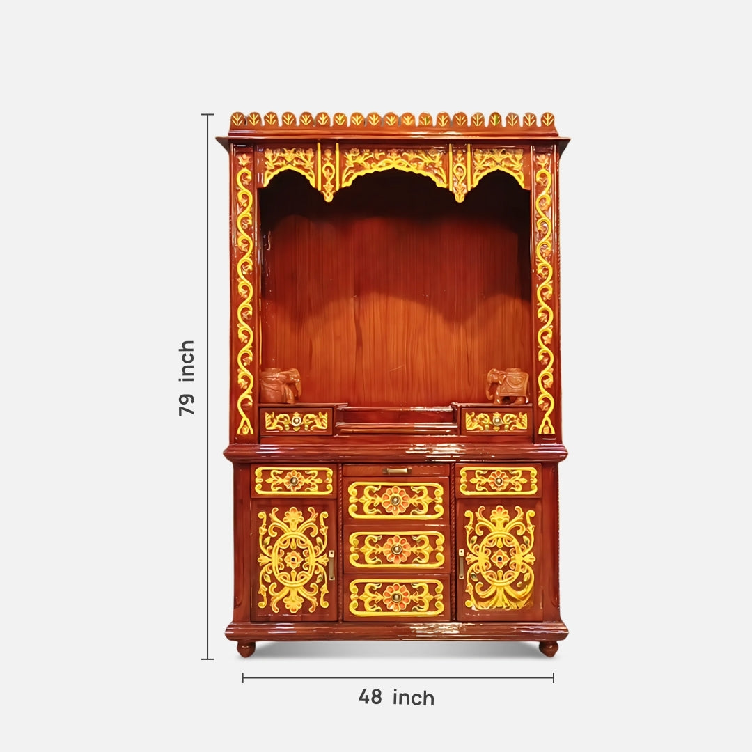 Ambikesh Teak Wood Mandap (Teak) dimensions