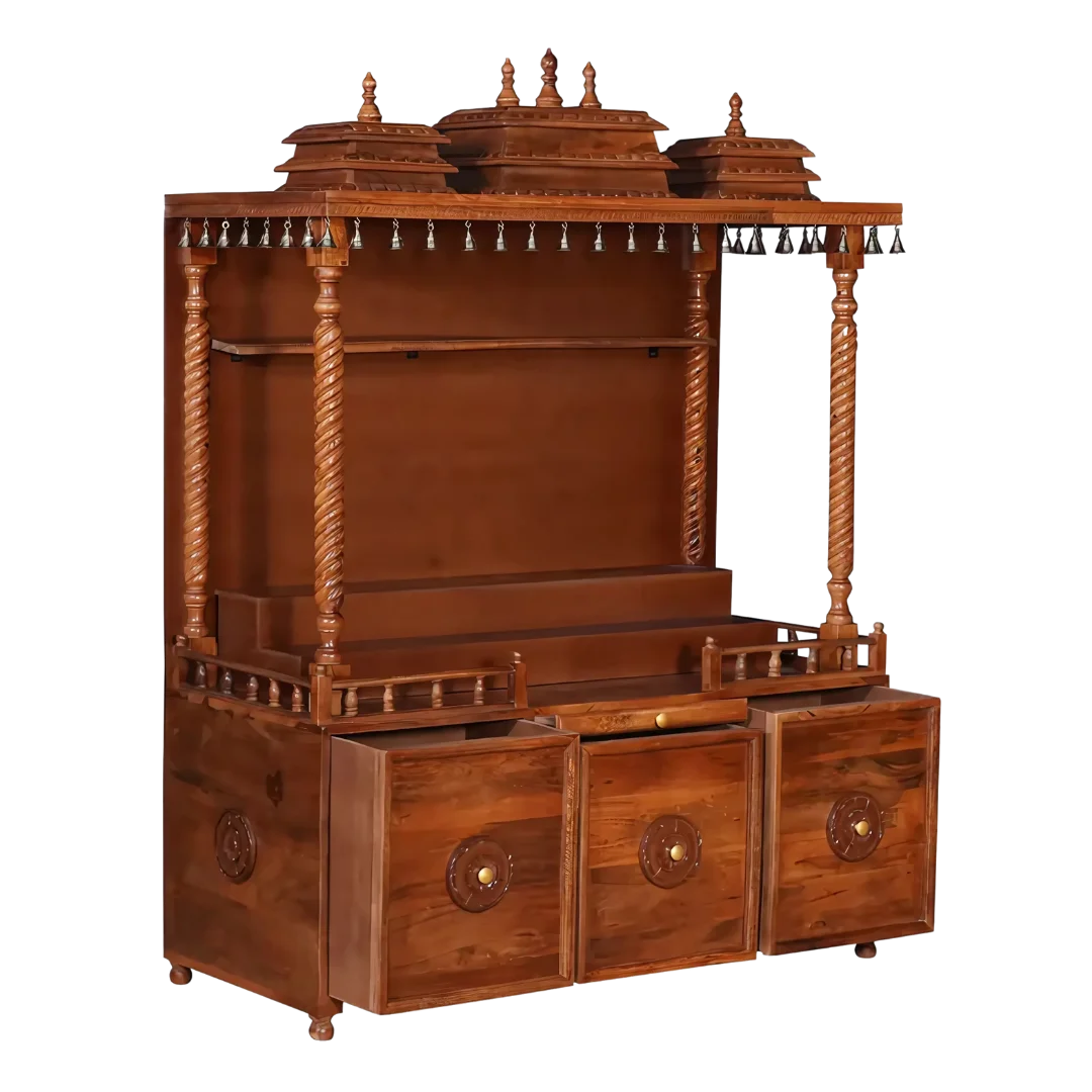 Amritaya Sheesham Wood Mandap (Teak) Side angle