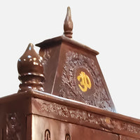 Amruta Teak Wood Mandap (Brown) close view