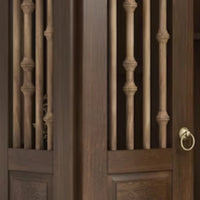 Anandam Teak Wood Pooja Mandap with Door (Brown) zooom view