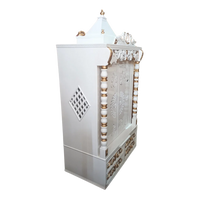 Ananta Teak Wood Mandir (White) side view