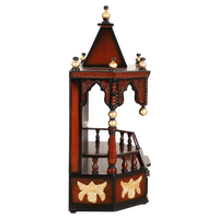 Anugrah Wall Mount Pooja Mandir without Door (Brown Gold) side image