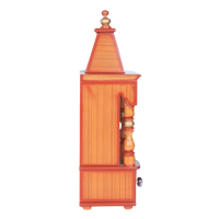 Aradhya Teak Wood Pooja Mandir (Teak Gold) Side Angle