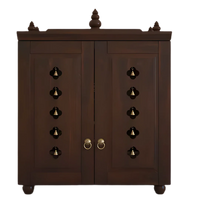 Aravaya Pooja Mandir with Door (Wenge) Front View