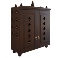 Aravaya Pooja Mandir with Door (Wenge) side view