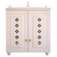 Aravaya Pooja Mandir with Door(White) Front View