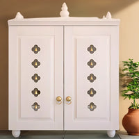 Aravaya Pooja Mandir with Door (White) Lifestyle image