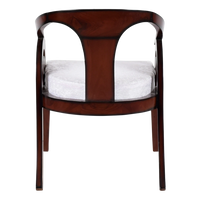 Arlaxa Teak Wood Arm Chair Brown Silver color back view