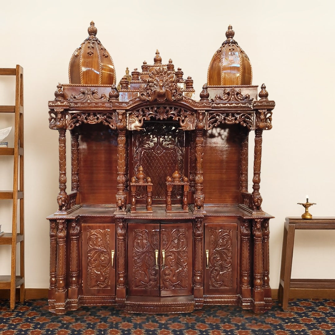 Aroha Teak Wood Mandap (Brown) lifestyle view