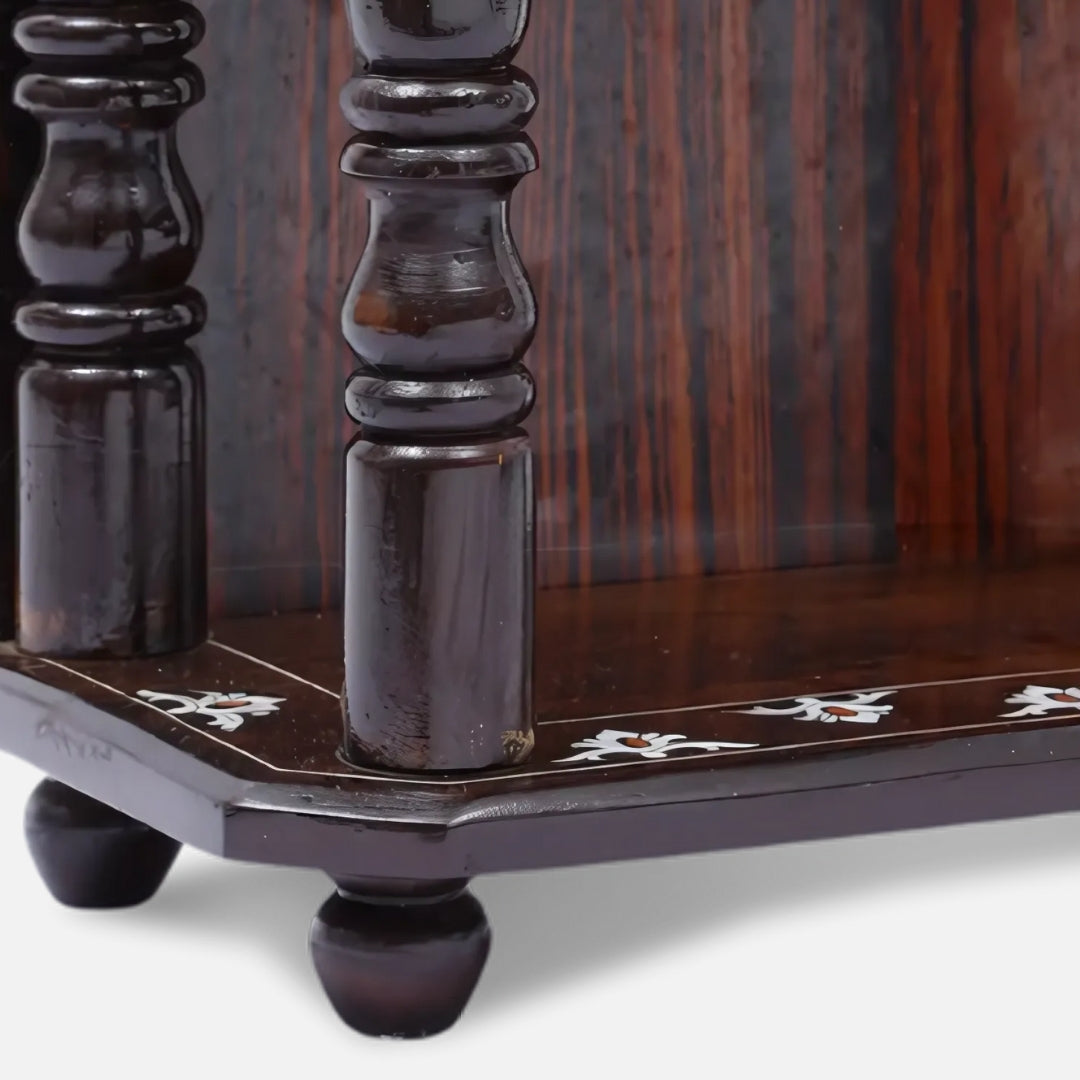Arunalaya Teak Wood Mandir (Brown) close view