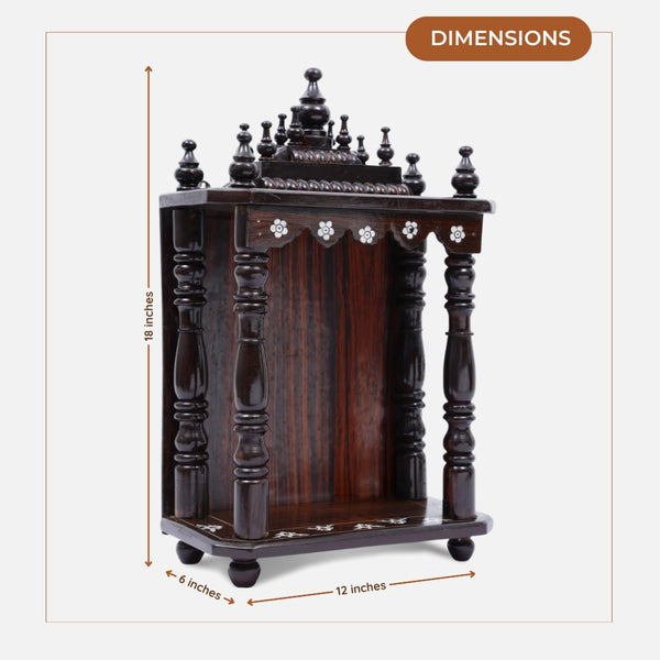 Arunalaya Teak Wood Mandir (Brown) dimensions