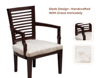 Aura Teak Wood Arm Chairs (Brown)