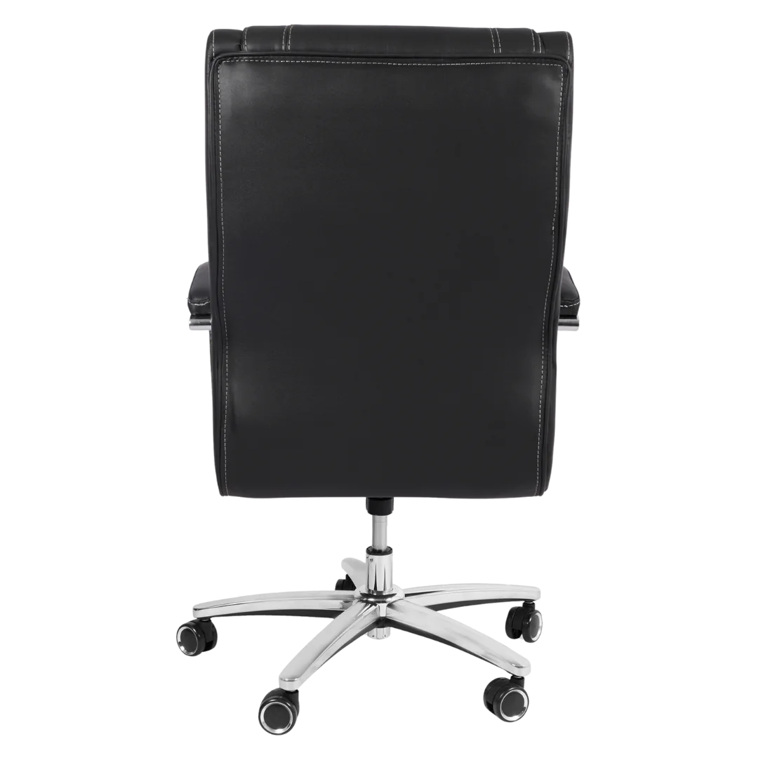 Back View of Affarista Big Tall Executive Office Chair Black