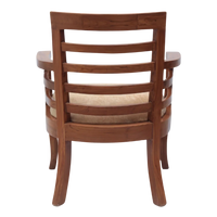 Back View of Toledo Teak Wood Arm Chairs (Teak)
