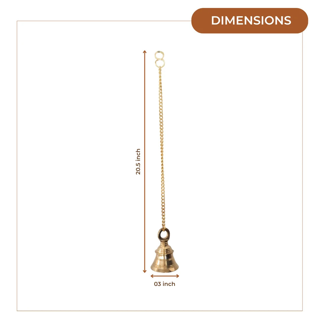 Bhakti Brass Pooja Bell dimensions