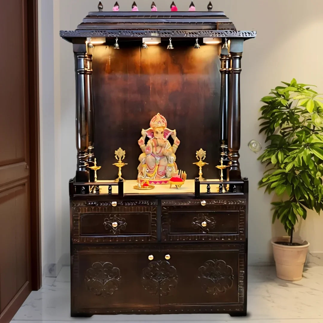 Bhaskara Sheesham Wood Mandap (Brown) Lifestyle image