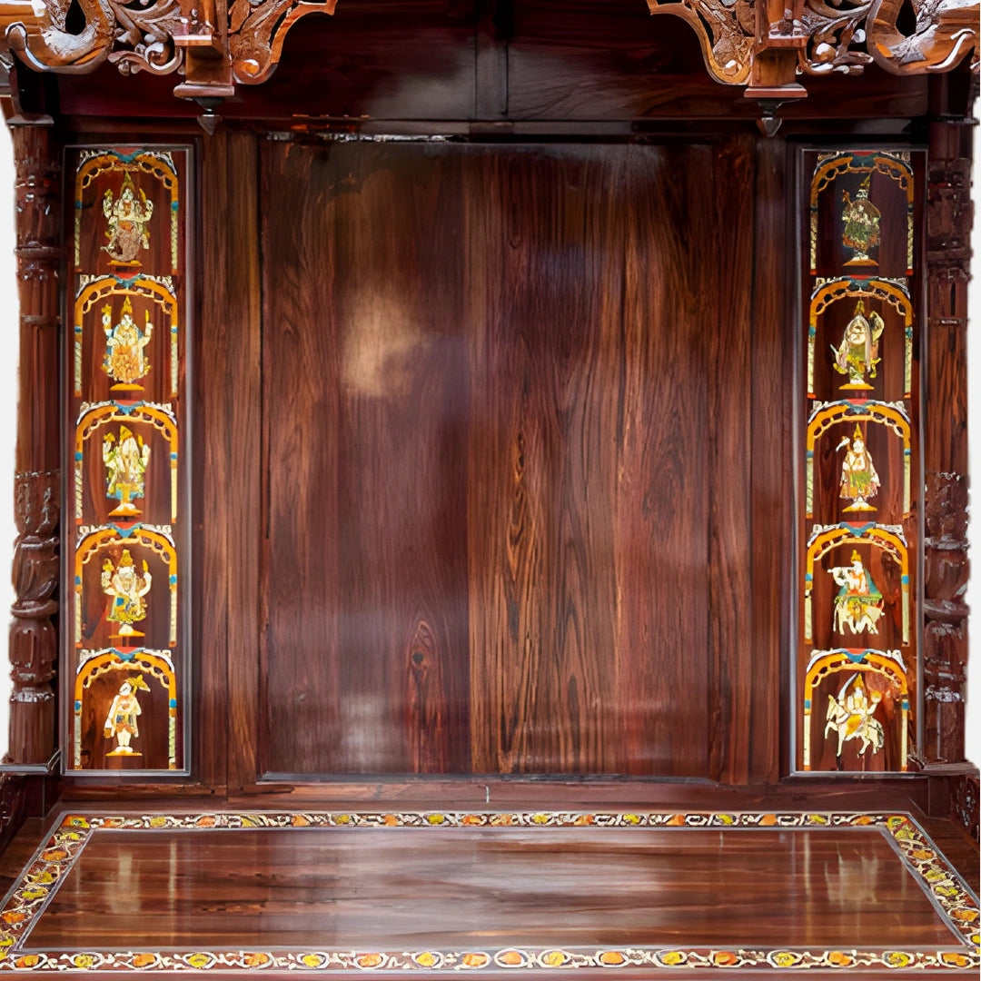 Bhavani Teak Wood Mandap (Brown) zoom view