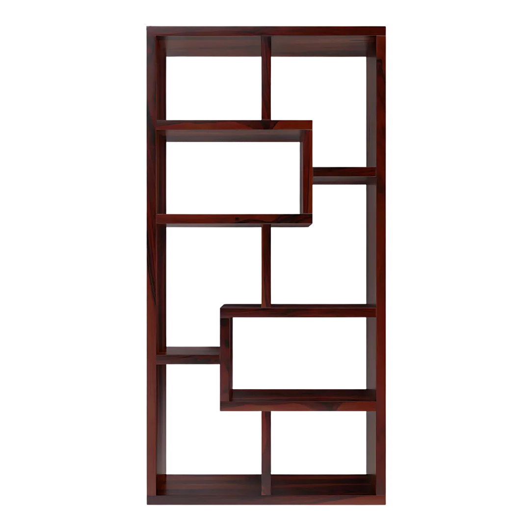 Booksy Wood Book Shelf (Brown) front view