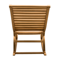 Boston Teak Wood Rocking Chair in Gold color back view
