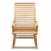 Boston Teak Wood Rocking Chair in Gold color front view