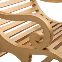 Boston Teak Wood Rocking Chair in Gold color zoom view Handle
