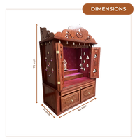 Brahmajyoti Teak Wood Mandap (Mahogany) dimensions