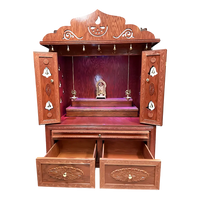 Brahmajyoti Teak Wood Mandap (Mahogany) open drawer front view