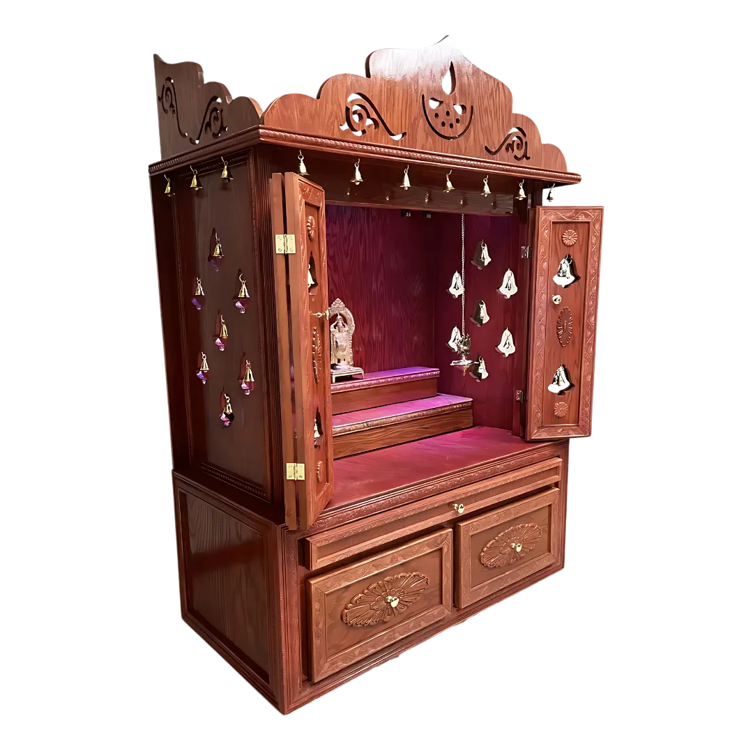 Brahmajyoti Teak Wood Mandap (Mahogany) side angel