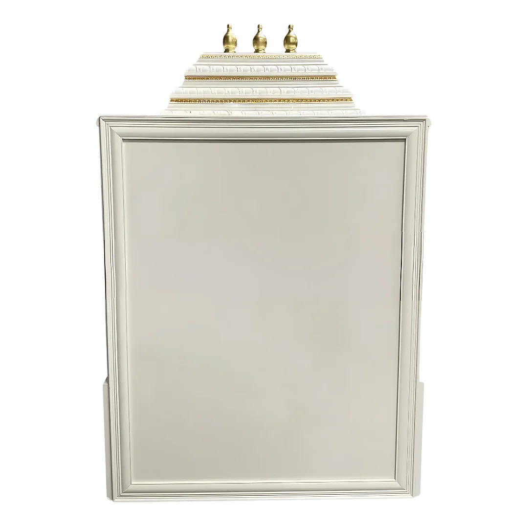 Brahmjyot Teak Wood Mandap (White) back view