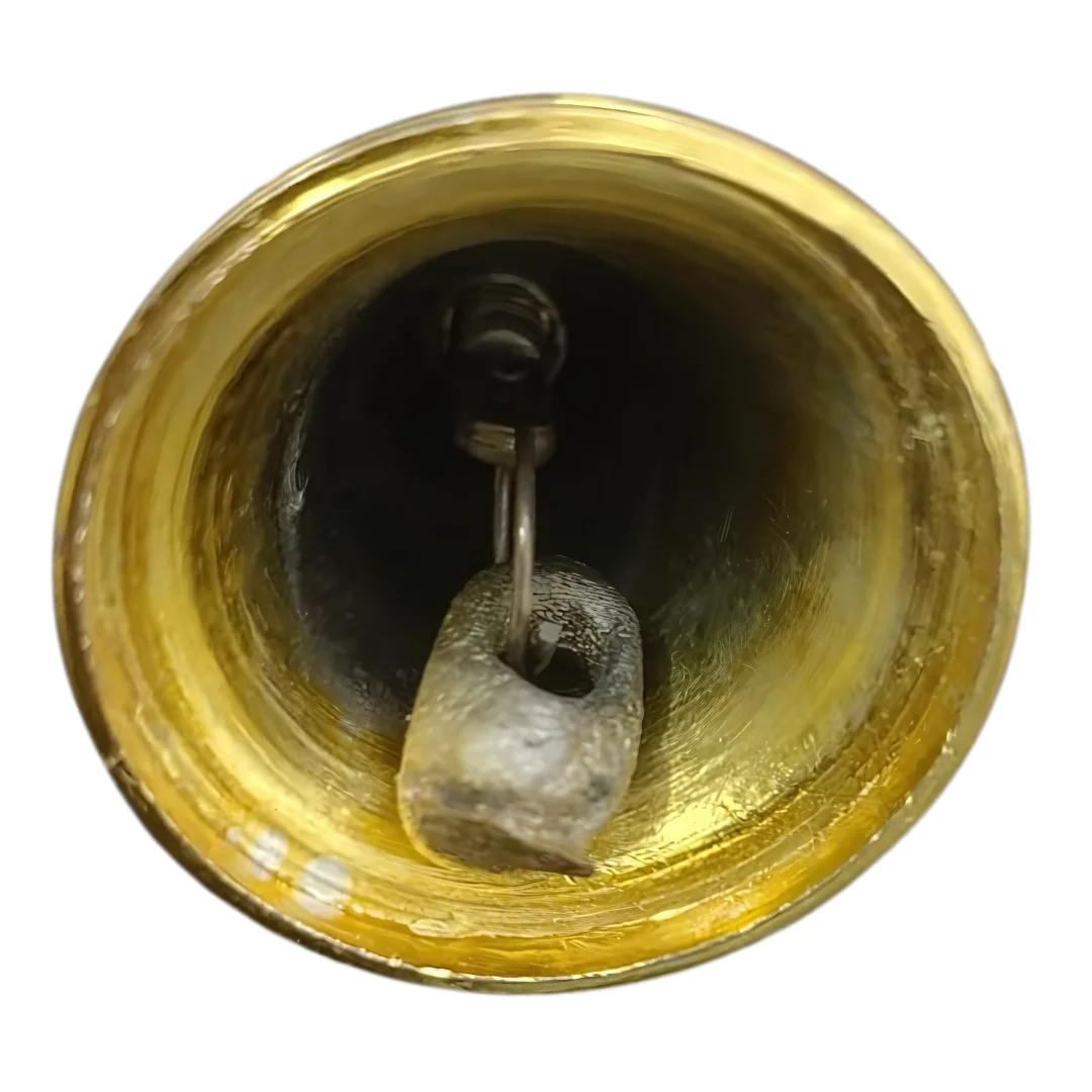 Brass Pooja Bell with Ring Handle (Medium) bottom view